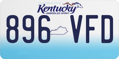 KY license plate 896VFD