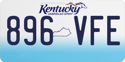 KY license plate 896VFE