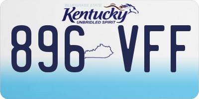 KY license plate 896VFF