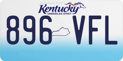 KY license plate 896VFL