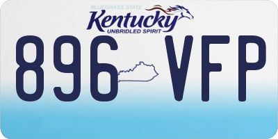 KY license plate 896VFP