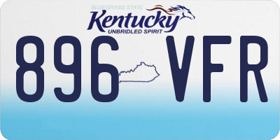KY license plate 896VFR