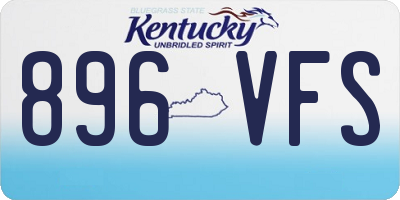 KY license plate 896VFS