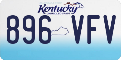 KY license plate 896VFV