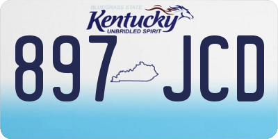 KY license plate 897JCD