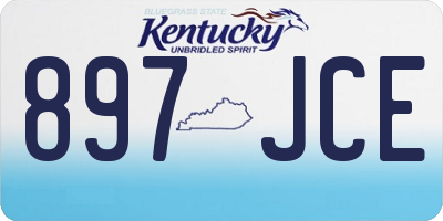 KY license plate 897JCE