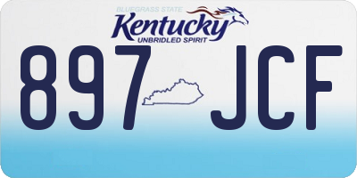KY license plate 897JCF