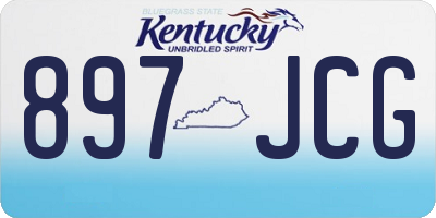 KY license plate 897JCG