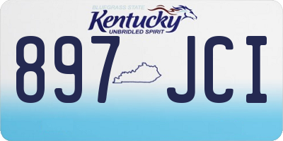 KY license plate 897JCI