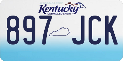 KY license plate 897JCK