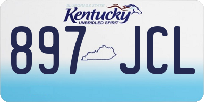 KY license plate 897JCL