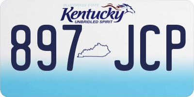 KY license plate 897JCP