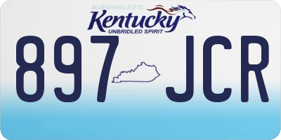 KY license plate 897JCR