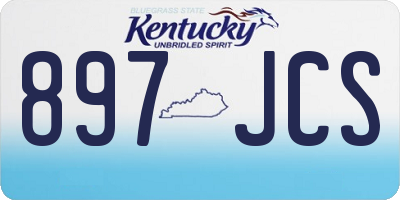 KY license plate 897JCS