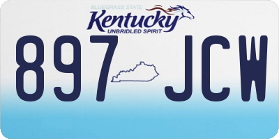 KY license plate 897JCW