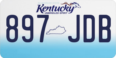 KY license plate 897JDB