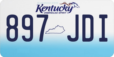 KY license plate 897JDI