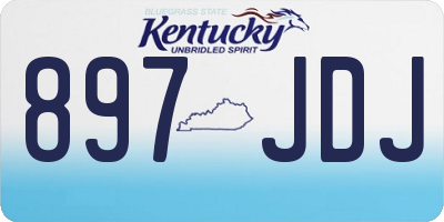 KY license plate 897JDJ