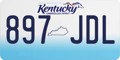 KY license plate 897JDL