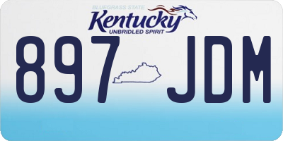 KY license plate 897JDM