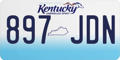 KY license plate 897JDN