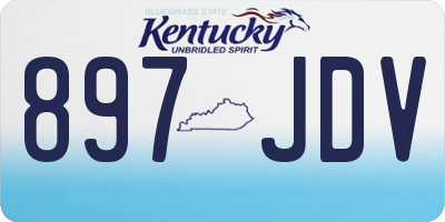 KY license plate 897JDV