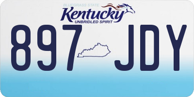KY license plate 897JDY