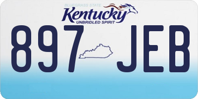 KY license plate 897JEB