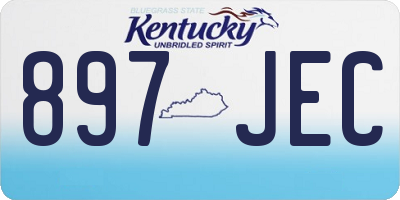 KY license plate 897JEC