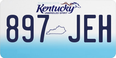 KY license plate 897JEH