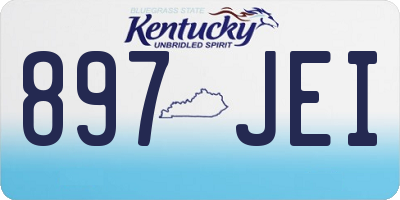 KY license plate 897JEI