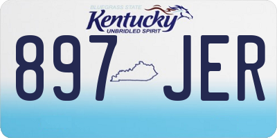 KY license plate 897JER