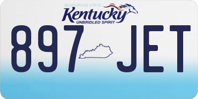 KY license plate 897JET