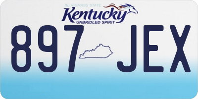 KY license plate 897JEX
