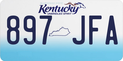 KY license plate 897JFA