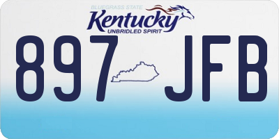KY license plate 897JFB