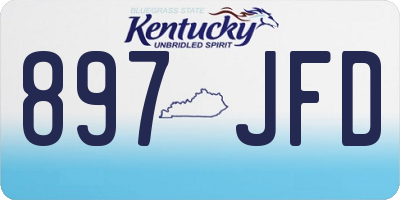 KY license plate 897JFD