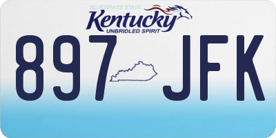 KY license plate 897JFK