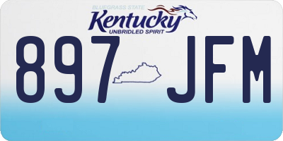 KY license plate 897JFM