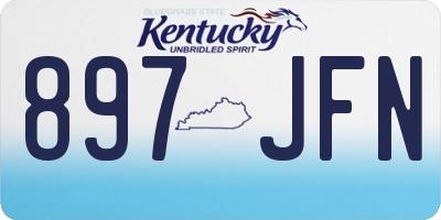 KY license plate 897JFN