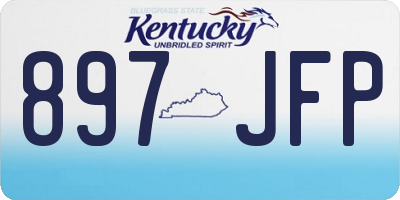 KY license plate 897JFP