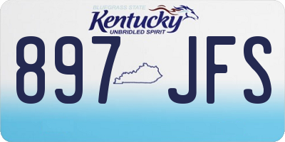 KY license plate 897JFS