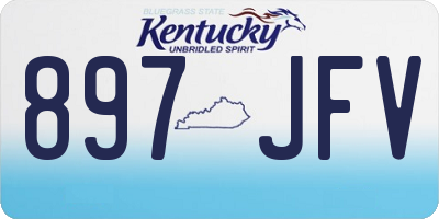 KY license plate 897JFV