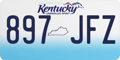 KY license plate 897JFZ