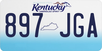 KY license plate 897JGA