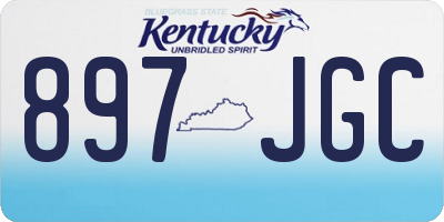 KY license plate 897JGC
