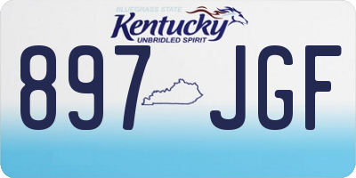 KY license plate 897JGF