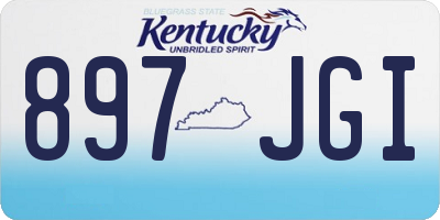 KY license plate 897JGI