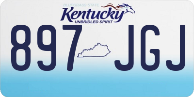 KY license plate 897JGJ