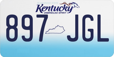 KY license plate 897JGL